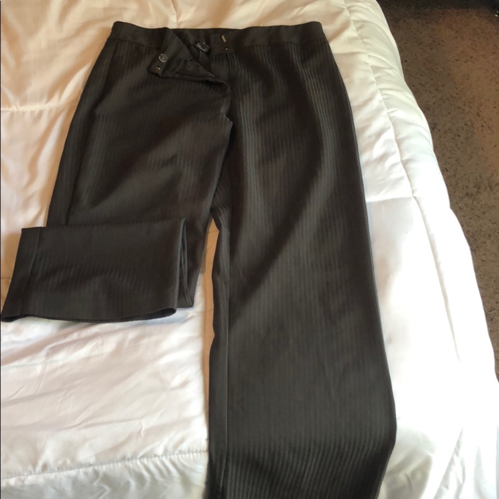 Gray pinstripe slacks